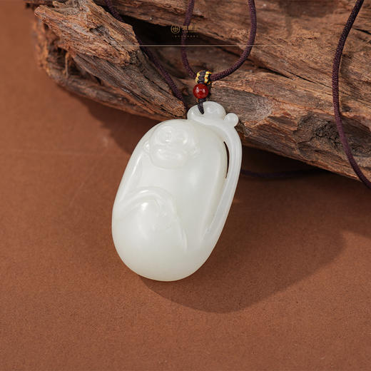 「年礼优选」【灵猴献瑞】羊脂白玉挂件 商品图3