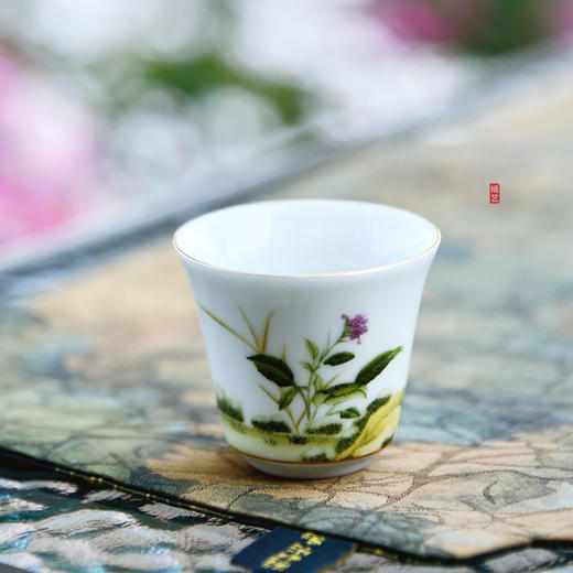 蝶恋花陶瓷茶具套装中式手绘功夫茶具景德镇家用茶壶茶杯礼盒送礼成艺蝶恋花福缘小茶盘6入 商品图1