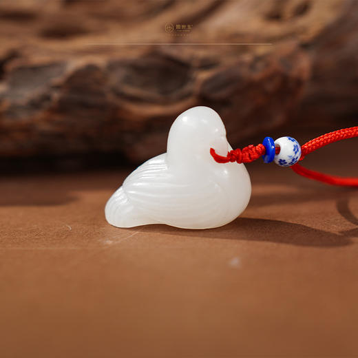 「年礼优选」【灵鸽佑安】羊脂白玉挂/小把件 商品图1