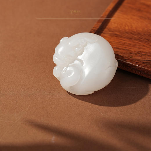 「年礼优选」【百解赐福】羊脂白玉貔貅把件 商品图3