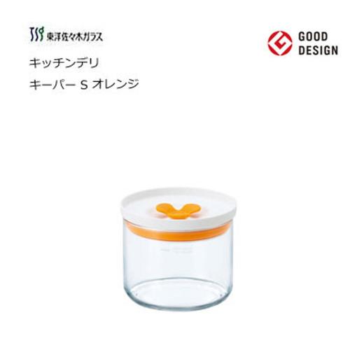 日本佐佐木玻璃密封罐容器-桔色M号 商品图4