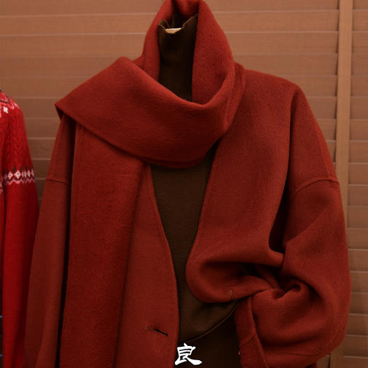 【部分现货】良木礼山羊绒围巾大衣（C6030） 商品图1