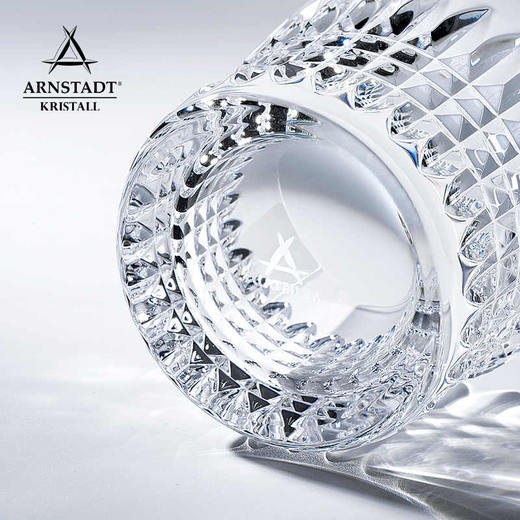 德国水晶杯进口洋酒杯ARNSTADT手工切子高级感礼盒精致威士忌酒杯安斯特帝国威士忌杯350ml古典酒樽750ml 商品图4