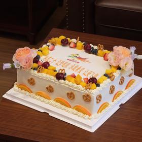 【橙意满满大蛋糕】派对大蛋糕-长方形蛋糕