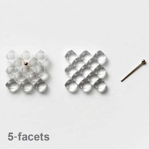 订购20周到｜BUBUN-blur #4 5facets-冷工玻璃 耳环［日本设计师］ 商品图2