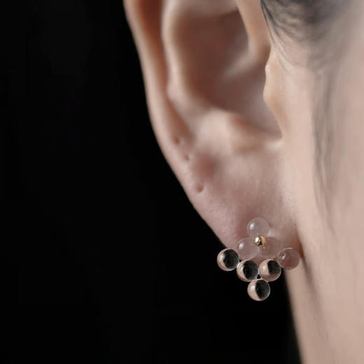 订购20周到｜BUBUN-organ #13 [XS]-冷工玻璃 耳环［日本设计师］ 商品图0