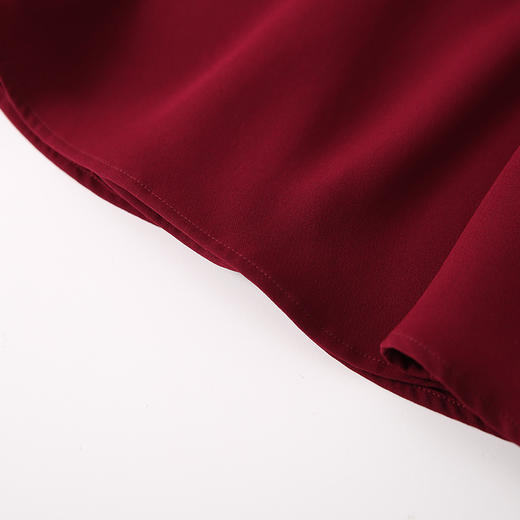 EITIE爱特爱缎面撞料设计钉珠装饰优雅礼服裙8377006 商品图7