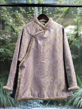 盛唐婧 | 新中式宋锦拼水貂夹棉太太服