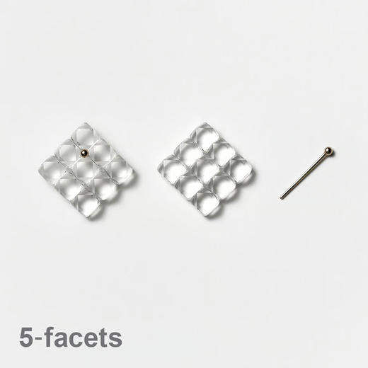 订购20周到｜BUBUN-blur #8 5facets-冷工玻璃 耳环［日本设计师］ 商品图2