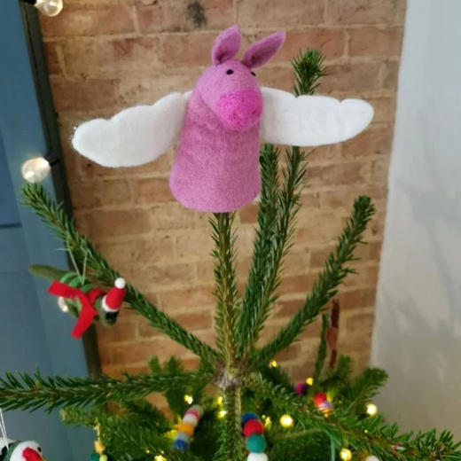 北京仓｜Felt So Good-Christmas Flying Pig-梦想成真飞猪 羊毛毡 圣诞树装饰［英国设计师］ 商品图3