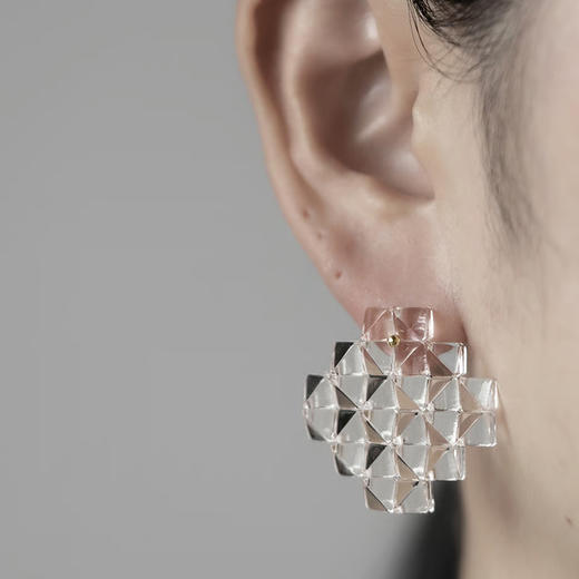 订购20周到｜BUBUN-blur #7-冷工玻璃 耳环［日本设计师］ 商品图1