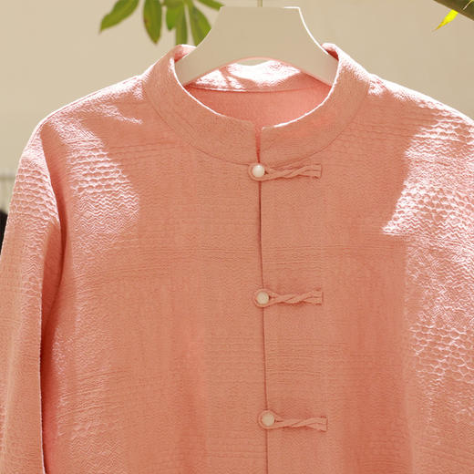 【抖音专属】新中式衬衣（25810269-粉） 商品图1