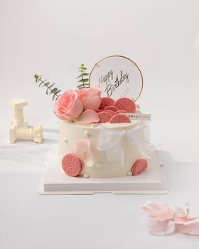 粉色奥利奥鲜花玫瑰蛋糕