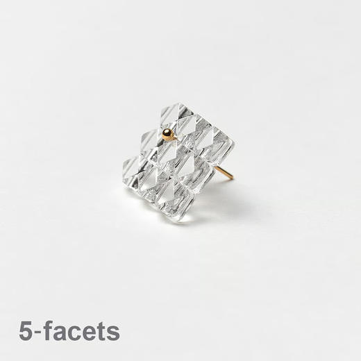 订购20周到｜BUBUN-blur #8 5facets-冷工玻璃 耳环［日本设计师］ 商品图3