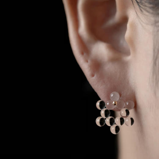 订购20周到｜BUBUN-organ #13 [S]-冷工玻璃 耳环［日本设计师］ 商品图0