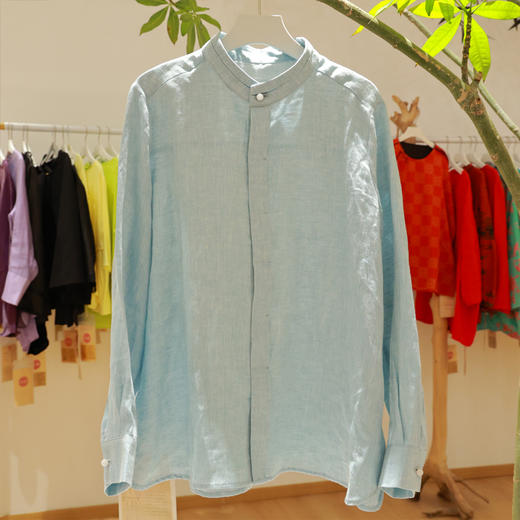 【抖音专属】新中式衬衣（25810207-井天） 商品图0