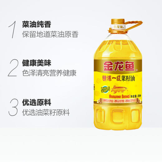 【小店自提】金龙鱼精炼一级菜籽油5L/桶 商品图4