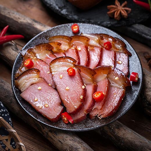 【第2件半价】竹山贡水源 烟熏腊五花肉 500g/袋（全国包邮，部分地区除外） 商品图0