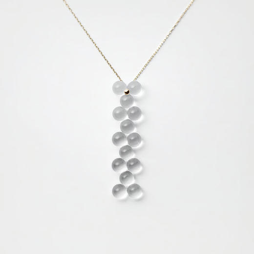 订购20周到｜BUBUN-organ VERTICAL-冷工玻璃 项链［日本设计师］ 商品图1