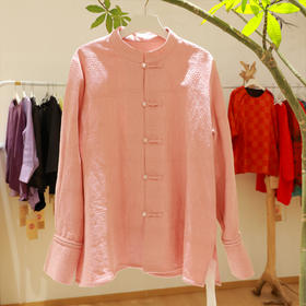 【抖音专属】新中式衬衣（25810269-粉）