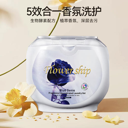 【分仓直发包邮】花卉诗蓝色妖姬香氛浓缩洗衣凝珠600g/50粒 商品图1