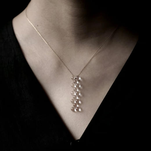 订购20周到｜BUBUN-organ VERTICAL-冷工玻璃 项链［日本设计师］ 商品图0