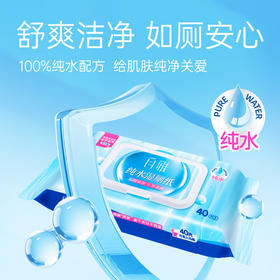 建发出品 自雅40片纯水湿厕纸200mm*150mm*40片/包  YPC040
