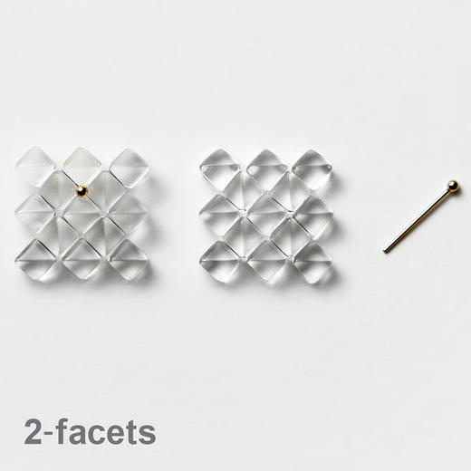 订购20周到｜BUBUN-blur #4 2facets-冷工玻璃 耳环［日本设计师］ 商品图2