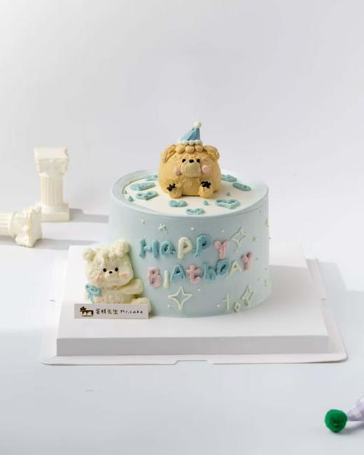 蓝恋熊情侣定制蛋糕（百分百进口动物奶油） 商品图0