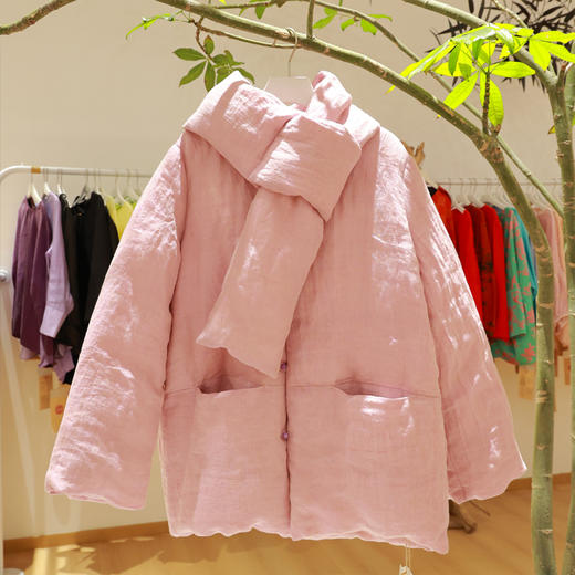 【抖音专属】新中式羽绒服（25803285画屏-高定款） 商品图0