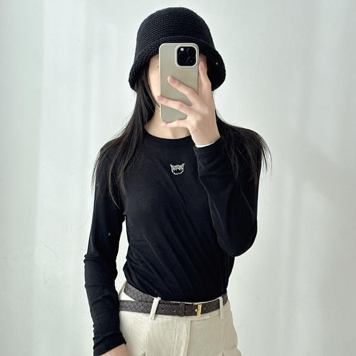 秋冬新款针织衫柔软亲肤百搭显瘦打底衫 商品图2