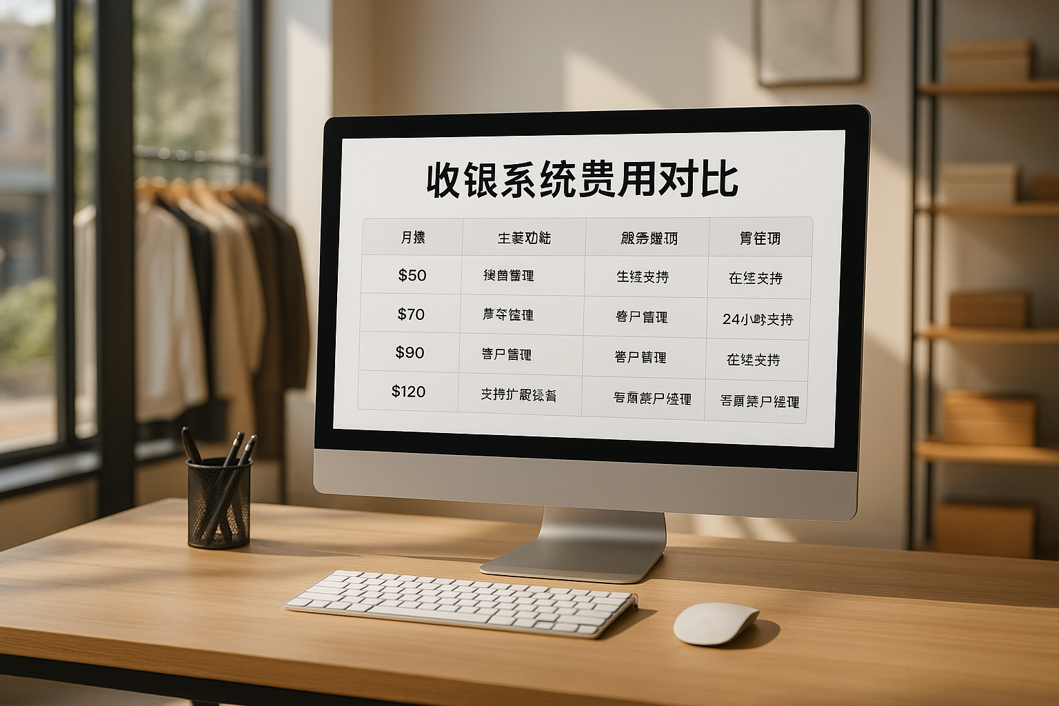 主流收银系统月费是多少？