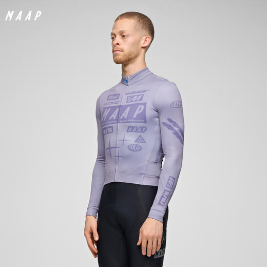 MAAP 男士 Drome 系列 加绒长袖骑行服 闪银紫 商品图0