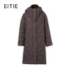 EITIE爱特爱高领大兜帽错落线迹绗缝细节感精致长款羽绒服8411115 商品缩略图0