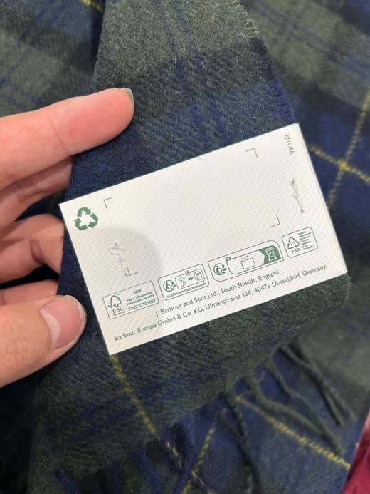 现货 Barbour男女同款羊毛围巾，越南过来的，无水洗标.. 商品图6