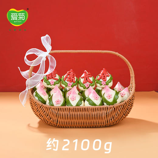 【爱菊花馍】福篮寿桃 商品图1