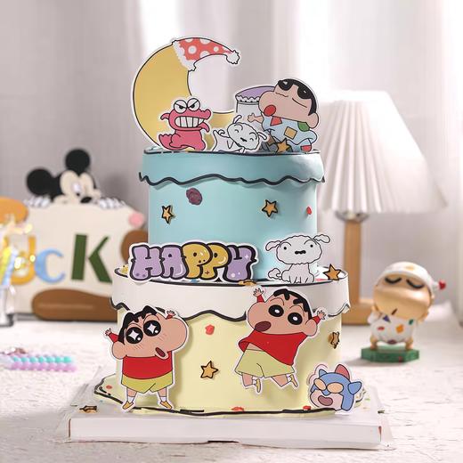 【双层蜡笔小新】叮当CAKE爆款儿童蛋糕-鲜果奶油蛋糕 商品图0