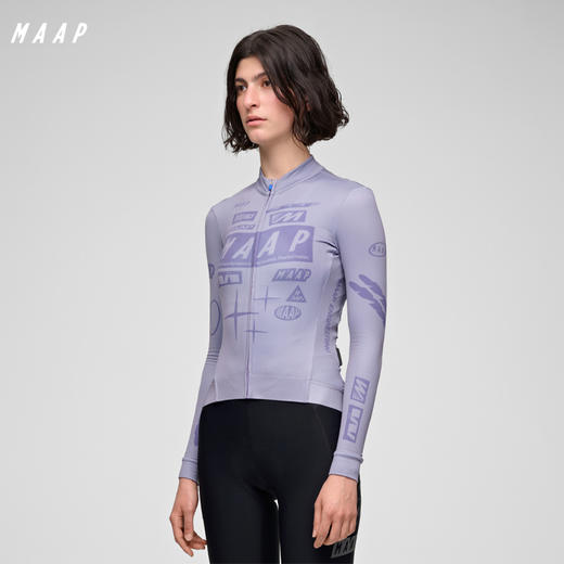 MAAP 女士 Drome 系列 加绒长袖骑行服 闪银紫 商品图0