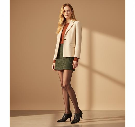 西村名物2025年秋季新款细高跟小尖头舒适原皮面深口鞋小短靴X25CM31851 商品图7