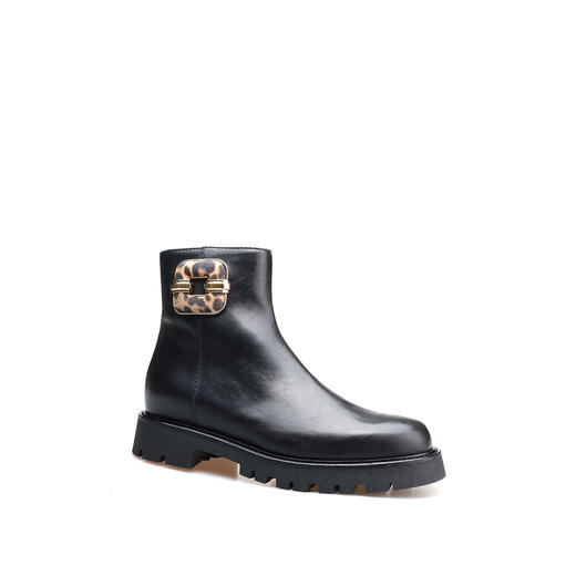 豪麟名鞋BALDININI女鞋短靴牛皮革D6B109黑色 商品图0