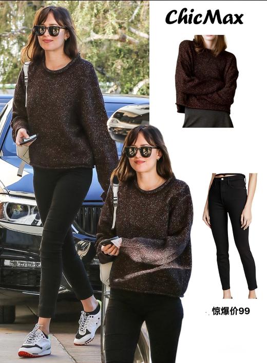 爆99！【女明星本命裤 】细长直玻尿酸润肤裤万能搭加绒弹力小黑裤高腰显瘦修身打底裤外穿H223060758 商品图0