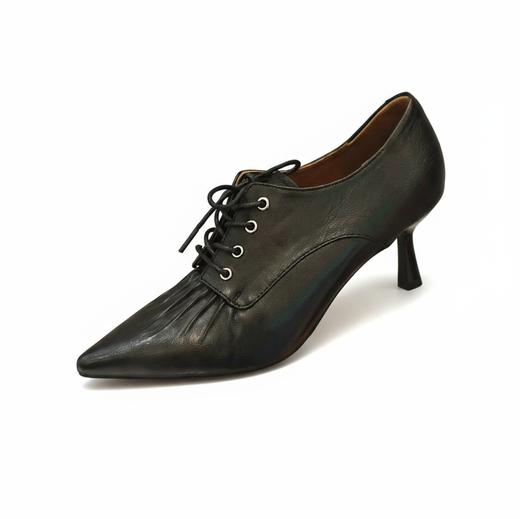 西村名物2025年秋季新款细高跟小尖头舒适原皮面深口鞋小短靴X25CM31851 商品图9