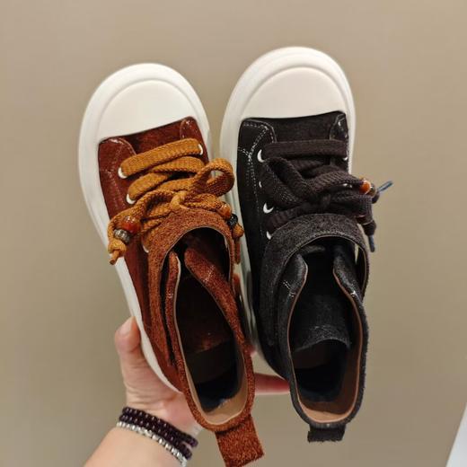 西村名物2025年冬季新款舒适厚底系带软底软面饼干鞋休闲板鞋U25DS49791 商品图3