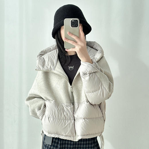 冬季保暖拼接羽绒服防风抗寒加厚外套 商品图0