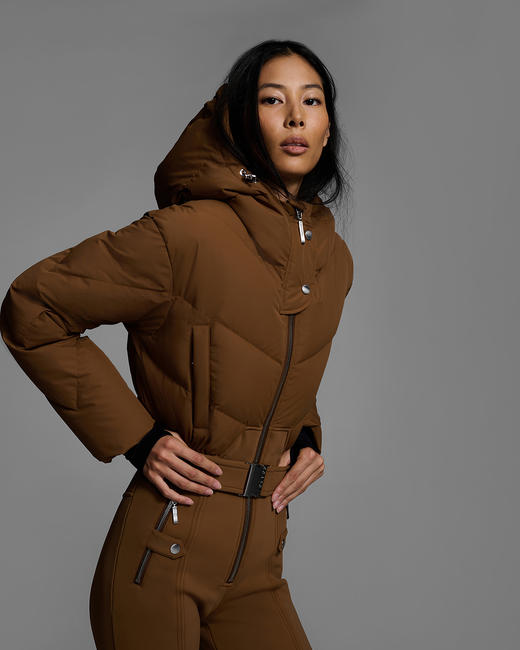 Cordova - Ajax Ski Suit - Sepia - 女装 - 连体滑雪服 - 深褐色 商品图7