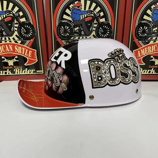 新潮复古哈雷机车半盔头盔 棒球帽款 男女通用 商品图6