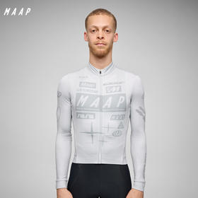 MAAP 男士 Drome 系列 加绒长袖骑行服 冰雾灰