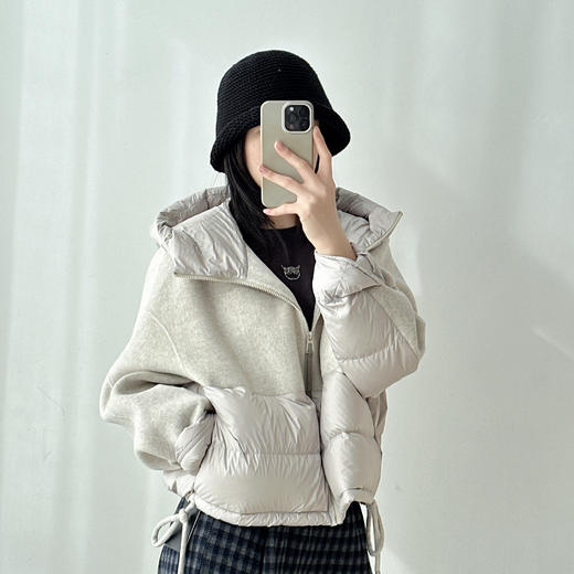 冬季保暖拼接羽绒服防风抗寒加厚外套 商品图2