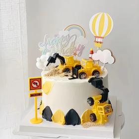 【超萌工程车4】叮当CAKE爆款儿童蛋糕-鲜果奶油蛋糕