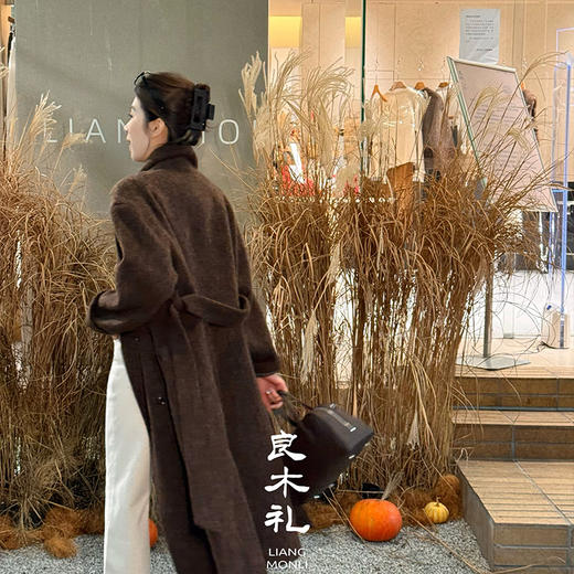 【特价不退换】【预售7天】良木礼羊毛大衣（腰带）（D2582128） 商品图4